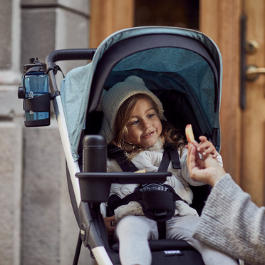 Thule | Spring | Lekki Wózek Spacerowy | Matt Black + Teal Melange