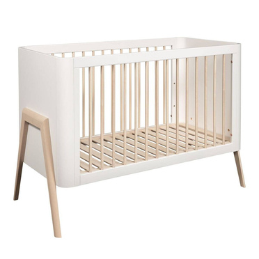 Troll Nursery | Torsten | Łóżeczko Dziecięce – 120 x 60 cm | White + Natural Wax