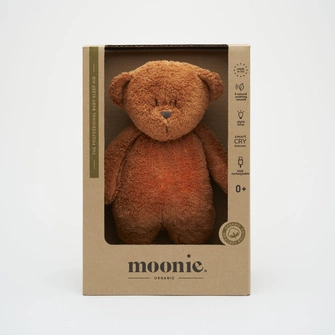 MOONIE 2.0 |  SZUMIŚ | SZUMIĄCY MIŚ ORGANIC Z LAMPKĄ | CARAMEL