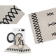 Lorena Canals® handwoven 100% cotton rug 120 x 160 cm | Atlas Natural + Black