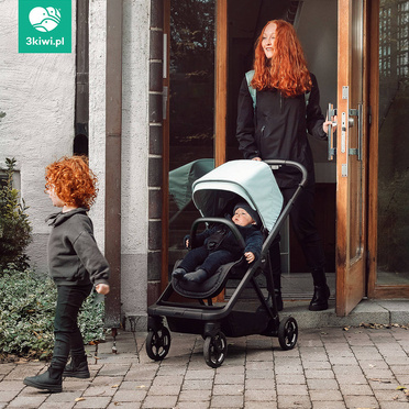 Thule® Shine 2w1 kompaktowy wózek głęboko-spacerowy | Grey Melange on Aluminium