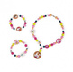 Janod | Jewelry Making Set | Wooden Beads with Fluorescent Elements Swans
