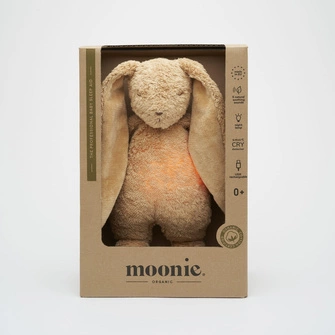 MOONIE |  SZUMIŚ 2.0 | SZUMIĄCY ORGANICZNY KRÓLIŚ Z LAMPKĄ | CAPPUCCINO