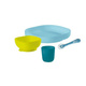 Beab | Set of Silicone Dishes with Suction Cup | Blue