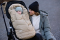 Lodger® waterproof double layer winter stroller sleeping bag light gray Taslon Drizzle