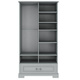 Bellamy® Ines wysoka szafa 2-drzwiowa 'tall' | Neutral Grey