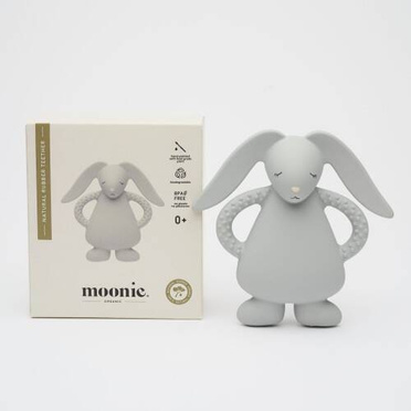 Moonie Rabbit Silver teether made of natural rubber