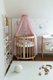 Waldin® tulle canopy with bracket Rose