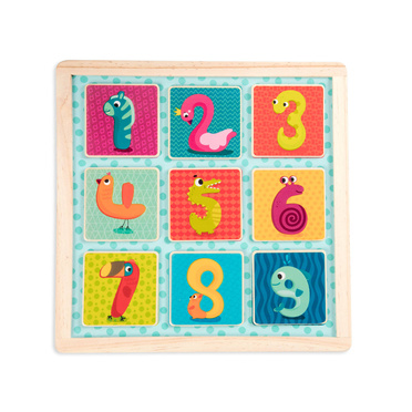 B.Toys™ Counting doodle cyferki dwustronna drewniana układanka edukacyjna