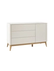 Pinio Miloo chest of drawers 3 drawers + 1 door champagne