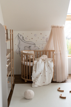 Waldin® tulle canopy with bracket Beige