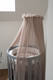 Waldin® tulle canopy with bracket Taupe