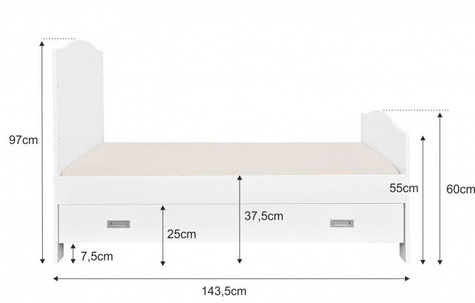 BELLAMY FINO - CRIB WITH COUCH FUNCTION 70X140