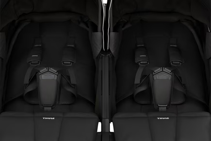 Thule® Urban Glide 3 Double twin multifunctional tricycle pram running | Jet Black Alu