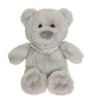 Teddykompaniet® plush cuddly mascot, teddy bear Malte gray 25cm
