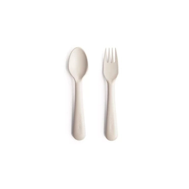 Mushie Cutlery for Kids Ivory