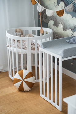 Waldin® 7in1 Oval crib