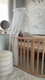 Waldin® tulle canopy with bracket Ecru
