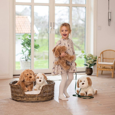 Teddykompaniet® plush cuddly mascot, Selma dog brown 35cm