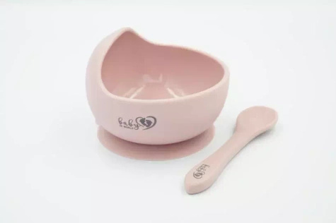Baby In World® silikonowa miskeczka z łyżeczką 