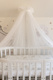 Waldin® tulle canopy with bracket Ecru
