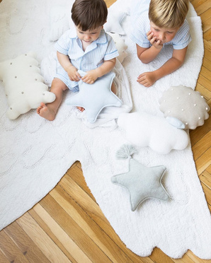 Lorena Canals® handwoven 100% cotton rug 120 x 160 cm | Wings Silhouette