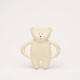 Moonie fleece bear teether made of natural rubber