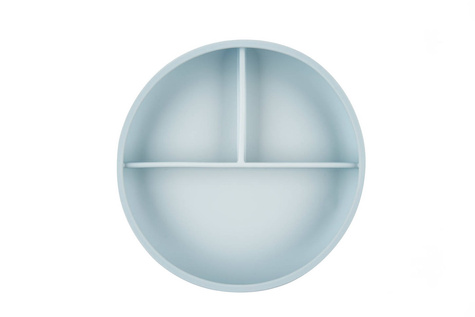 Baby In World™ trójdzielny talerz silikonowy z przyssawką | Grey