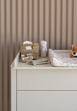 Pinio Miloo chest of drawers 3 drawers + 1 door champagne