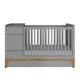 Bellamy | Up ! grey łóżeczko 70x120 rozsuwane do 70 x160 + biurko 