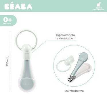BEABA | Nail Clippers in Case | Old Pink