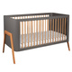 Troll Nursery | Torsten | Crib - 140 x 70 cm | Seal Gray + Teak