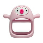 Smily Mia silicone penguin light pink teether