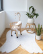 Lorena Canals® handwoven 100% cotton rug 120 x 160 cm | Wings Silhouette