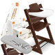 Stokke® Tripp Trapp® Complete Set 4-in-1, feeding chair + recliner + baby set + tray | Walnut Brown