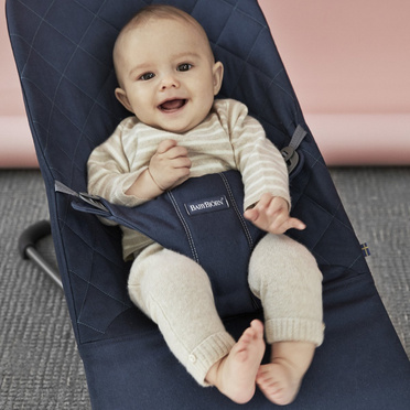 BabyBjorn | Bliss Baby Bouncer | Leżaczek-Bujaczek | 100% Bawełna | Midnight Blue