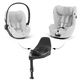 Cybex® Cloud T i-Size + Sirona T i-Size, a complete 3-in-1 set from birth to approx. 4 years old | Platinum White Plus