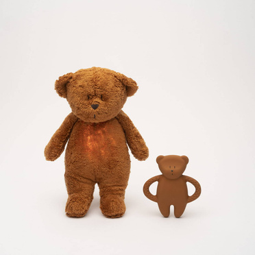 Moonie the Caramel bear teether made of natural rubber