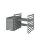 Bellamy | Up! gray crib 70x120 expandable to 70 x160 + desk