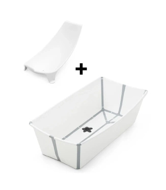 Stokke® Flexi Bath® X-Large + Newborn Support duża wanienka z wkładką | White