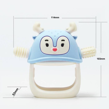 Smily Mia reindeer teether light pink