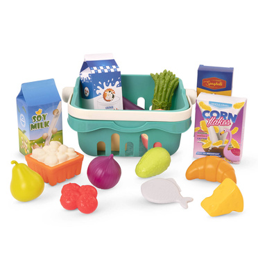 B.Toys™ Freshly Picked koszyk na zakupy z artykułami 'spożywczymi'