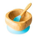 Eco rascals | Bamboo Deep Bowl with Suction Cup and Spoon | Blue