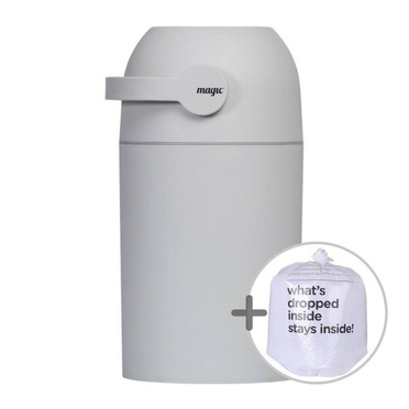 Magic | Used diaper garbage can - gray (for 25 diapers) + bags