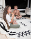 Lorena Canals® ręcznie tkany dywan ze 100% bawełny 120 x 160 cm | Atlas Natural + Black