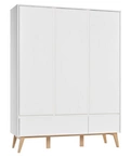 Pinio | Swing | 3-door closet | White