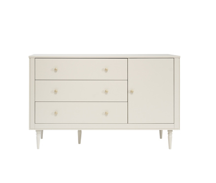 Pinio Miloo chest of drawers 3 drawers + 1 door champagne