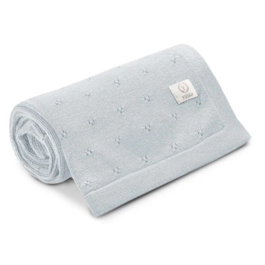 Yosoy® 100% merino wool jersey blanket | blue