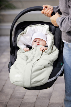 Lodger® waterproof double layer winter stroller sleeping bag light gray Taslon Drizzle