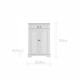 Bellamy® Ines 2-door tall chest of drawers | Elegant White